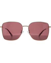 Polaroid - Square Burgundy Polarized Pld 4158/G/S/X Metal - Lyst