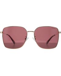 Polaroid - Square Burgundy Polarized Pld 4158/G/S/X Metal - Lyst