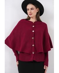 Bigdart - Ribbed Textured Long Sleeve Button-Up Cardigan - Lyst