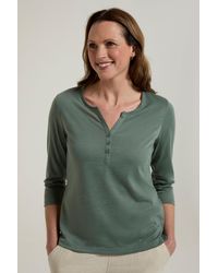 Mountain Warehouse - 'Paphos' ¾ Sleeve Button Top Sun Protection Summer Holiday Casual Tee - Lyst