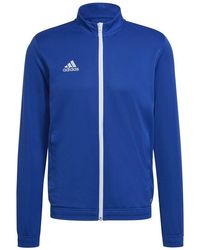 adidas - Ent22 Solid Patterned Full Zipper Ribbed Cuff Track Jacket - Lyst