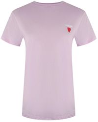 Moschino - Love Small Heart Signature Logo T-Shirt Cotton - Lyst