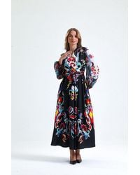 Msn-Collection - Floral Print Maxi A-Line Dress - Lyst