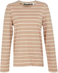 Regatta - Federica Ii Stripe T-shirt Met Lange Mouwen (warm Taupe/licht Vanille) - Lyst