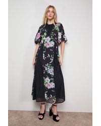 Oasis - Lace Fit And Flare Midi Dress - Lyst