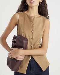 River Island - Waistcoat Faux Suede Sleeveless - Lyst