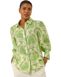 Roman - Floral Print Collared Shirt - Lyst