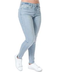 True Religion - Womenss Jennie Mid Rise Raw Hem Skinny Jeans - Lyst