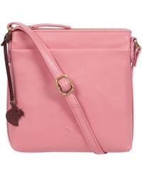 Conkca - 'Nikita' Blush Leather Cross Body Bag - Lyst