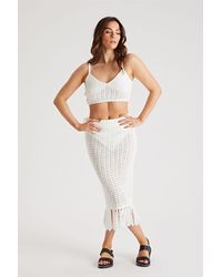Urban Bliss - Tassel Open Stitch Top & Midi Skirt - Lyst
