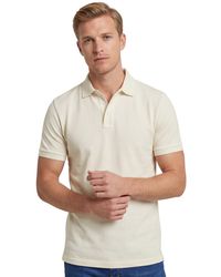 GANT - Polo Creme Sunfaded Ss Polo Effen 3 Knoops - Lyst