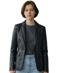Infinity Leather - Italian Blazer Jacket-Chongqing Lamb Leather - Lyst