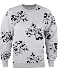 Disney - Mickey & Minnie Mouse Sweatshirt (sport Grijs/zwart) - Lyst