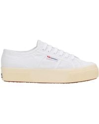 Superga - Adult 2740 Linen Platform Trainers /Off) - Lyst