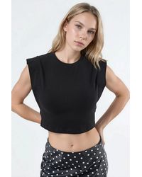Busem - Ärmelloses Crop-Top Aus Baumwollmischung Mit Rundhalsausschnitt - Lyst