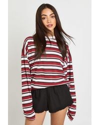 Boohoo - Poplin Broderie Trim Short - Lyst