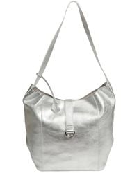 NiNa Amora - 'Sofia' Metallic Leather Tote Bag - Lyst