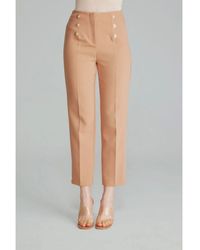 GUSTO - High Waist Trousers With Buttons - Lyst