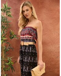 Blue Vanilla - Aztec Belted Bandeau Jumpsuit - Lyst