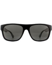 Gucci - Rectangle With And Stripe Polarized Sunglasses - Lyst