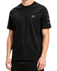 Fred Perry - Contrast Tape Ringer T-Shirt Cotton - Lyst