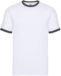 Fruit Of The Loom - Adult Ringer T-Shirt Cotton - Lyst