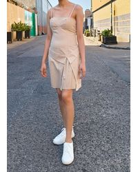 Gini London - Tall Woven Pleated Detail Mini Dress - Lyst