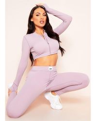 Missy Empire - Missy Empire Sport Tab Logo Thick Gym Leggings - Lyst