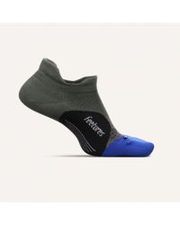 Feetures - Elite Light Cushion No Show Tab Socks Moss Green - Lyst