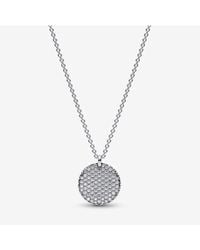 PANDORA - 'Timeless Pavé' 925 Sterling Chain With Pendant - Lyst