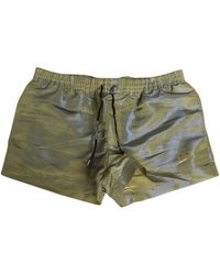 Dolce & Gabbana - Groene Polyester Metalen Logo Print Zwemkleding - Lyst