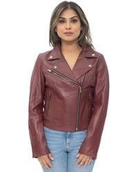 Infinity Leather - Classic Biker Brando Jacket-Baku - Lyst