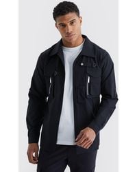 BoohooMAN - Regular Fit Technical 3D Pocket Utility Shirt - Lyst