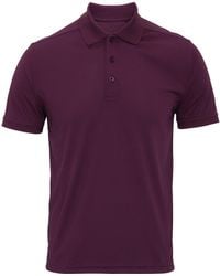 PREMIER - Coolchecker Pique Short Sleeve Polo T-Shirt (Aubergine) - Lyst