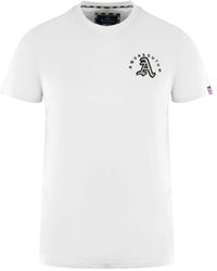 Aquascutum - London Embroidered A Logo White T-shirt - Lyst