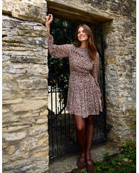 Blue Vanilla - Godet Dress With Self Tie - Lyst