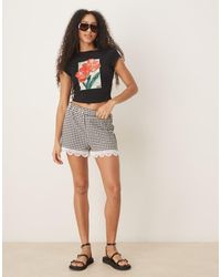 ASOS - Lace Trim Micro Short - Lyst