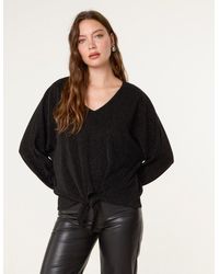 Blue Vanilla - Tie Front Top - Lyst