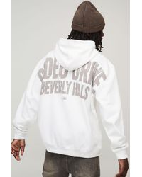 BoohooMAN - Oversized Rodeo Over The Seams Print Hoodie Cotton - Lyst