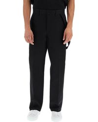 Burberry - Cotton Wide-Leg Pant - Lyst
