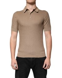 Dolce & Gabbana - Ribbed Polo Short Sleeve Knit Shirt - Lyst