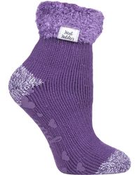 Heat Holders - Ladies Non Slip Thermal Low Cut Ankle Slipper Bed Socks With Grips - Lyst