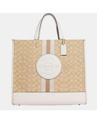 COACH - Signature Striped Jacquard With Patch Dempsey Tote 40 Bag - Lyst