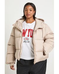 Boohoo - Plus Hooded Padded Puffer Jacket - Lyst