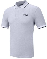 Fila - Light Marl Bowey Graphic Polo Shirt - Lyst