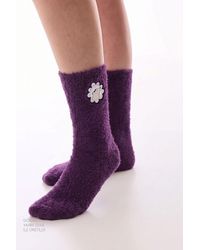 Penti - Comfortable Fluffy Slogan Pattern Crew Socks - Lyst