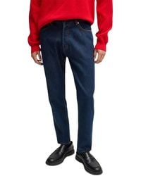 HUGO - Mid Rise Slim Fit Five Pocket Jeans - Lyst
