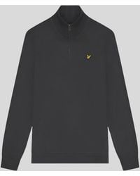 Lyle & Scott - Cotton Loopback 1/4 Zip Sweatshirt - Lyst