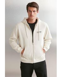 Grimelange - Oversized Hooded Logo Zip Sweatshirt - Lyst