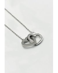 SVNX - Double Heart Link Necklace - Lyst